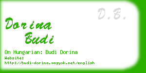 dorina budi business card